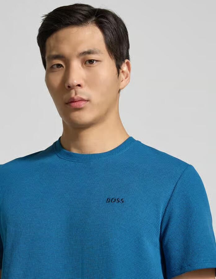 Boss regular fit T-shirt van katoenmix model 'WAFFLE'