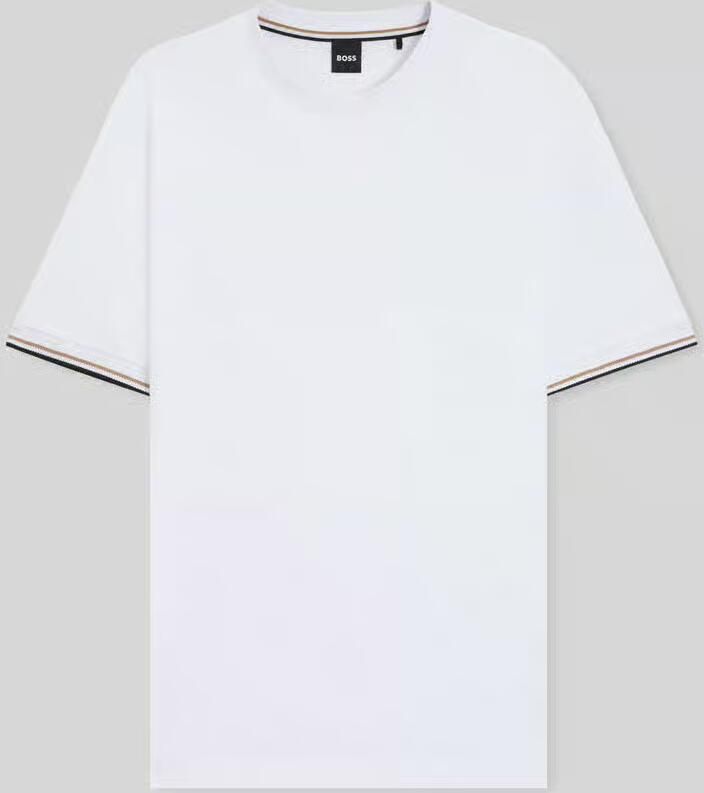 Boss T-shirt met labeltypische contraststrepen model 'Thompson' - Foto 7