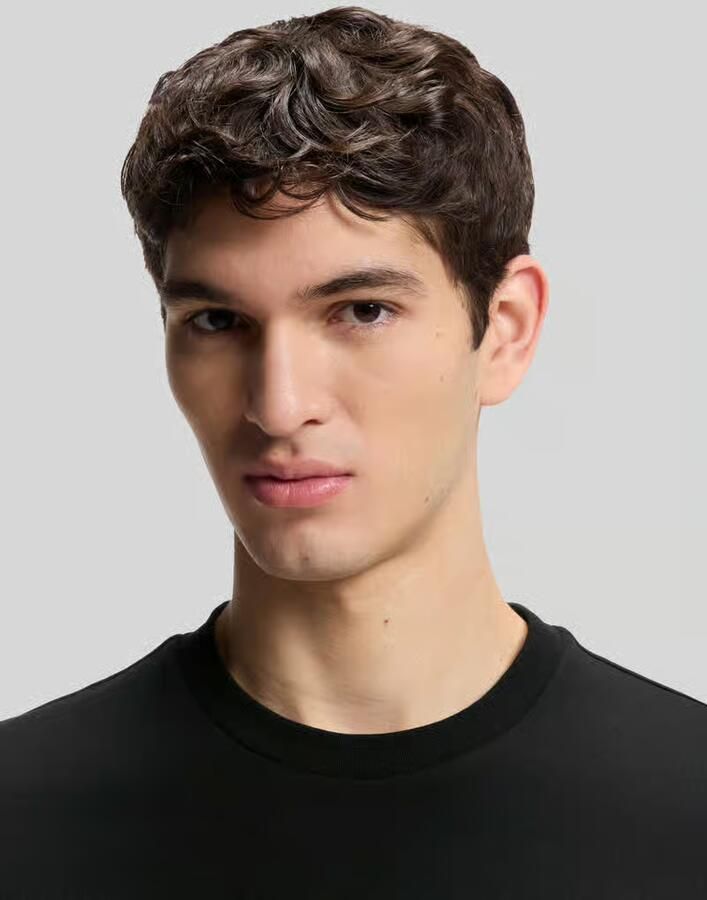 Hugo Boss Thompson 04 T-Shirt met Gestreepte Afwerking Black Heren - Foto 2