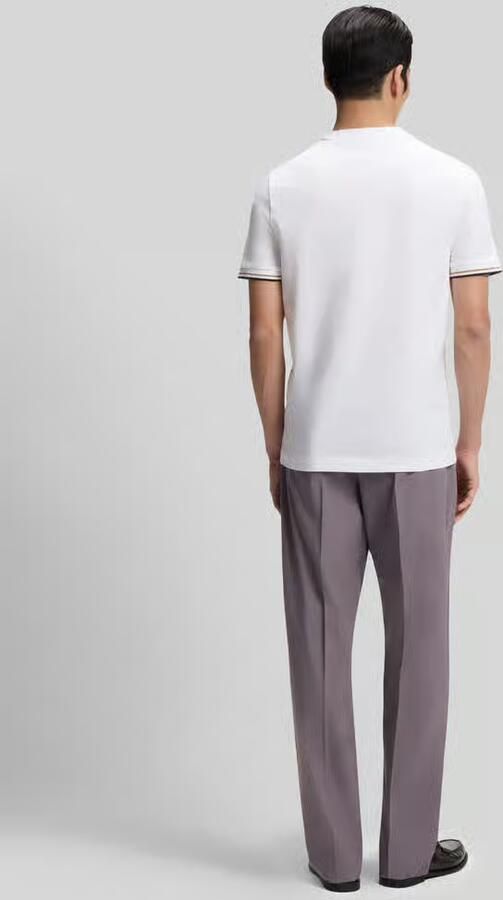 Boss T-shirt met labeltypische contraststrepen model 'Thompson' - Foto 7