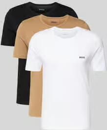 Boss T-shirt met labelstitching in een set van 3 stuks model 'Classic' - Foto 7