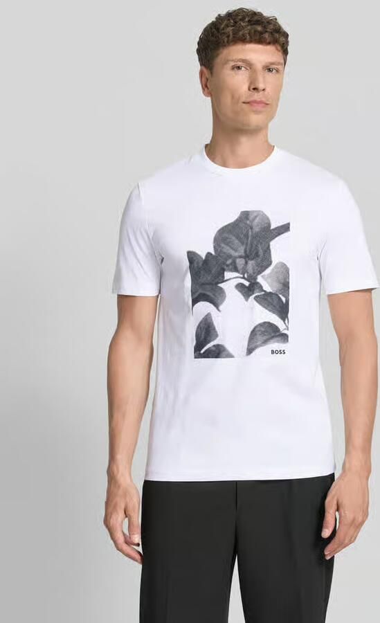 Boss regular fit T-shirt van puur katoen model 'C-THOMPSON 239' - Foto 4