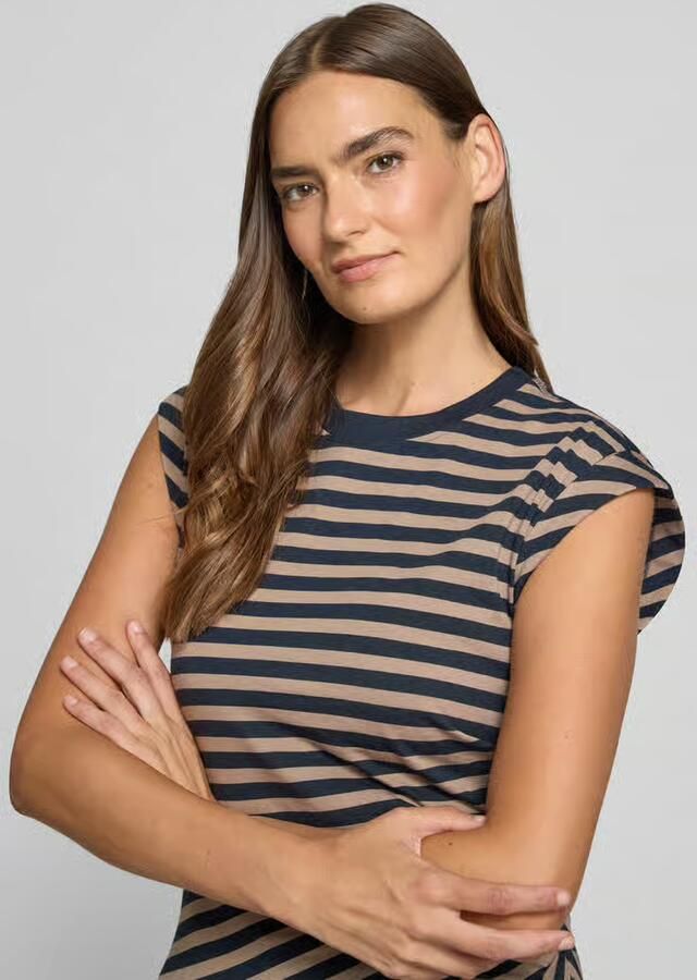 Boss regular fit T-shirt van puur katoen model 'Epka_striped1'