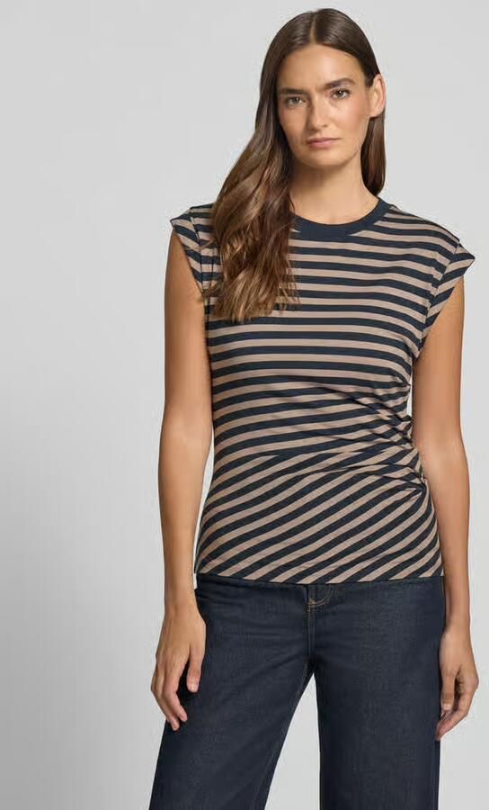 Boss regular fit T-shirt van puur katoen model 'Epka_striped1' - Foto 3