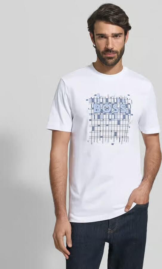 Boss Regular fit T-shirt van puur katoen model 'THOMPSON' - Foto 4
