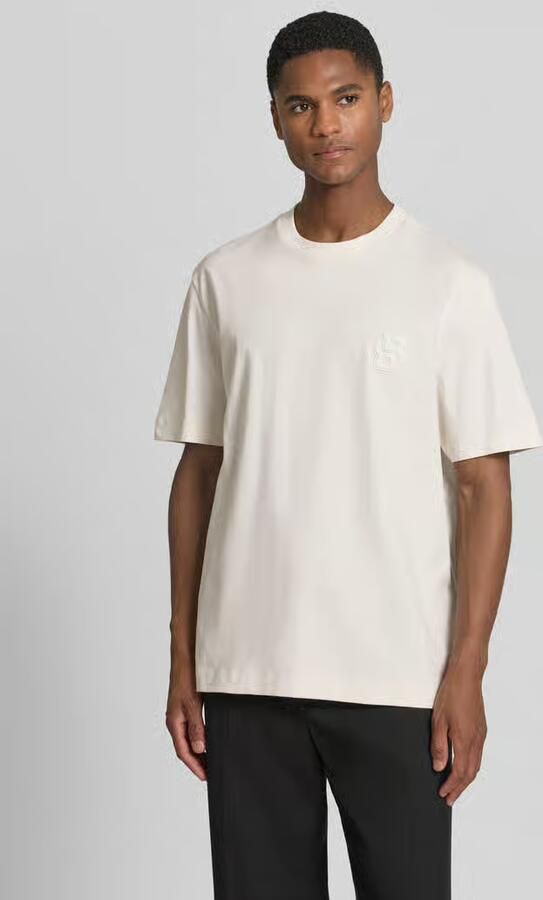 Boss regular fit T-shirt van zuiver katoen model 'C-TAMES 03' - Foto 4