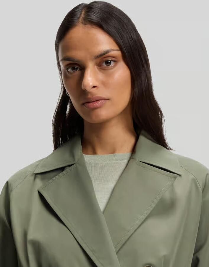 Boss Regular fit trenchcoat van katoenmix