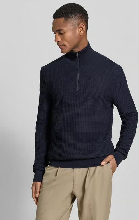 Boss regular fit troyer van zuiver katoen model 'H-ULICIO' - Foto 6