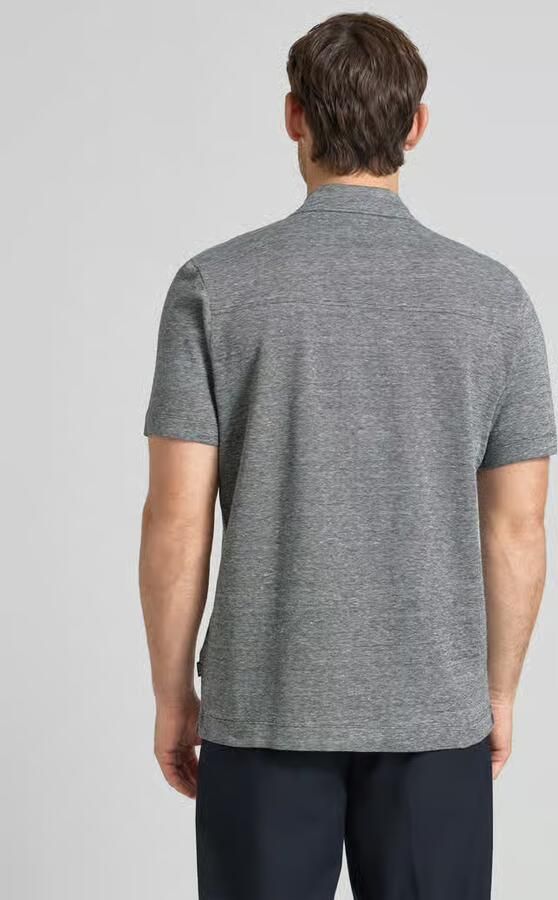Boss regular fit vrijetijdsoverhemd van mix van katoen en linnen model 'H-POWELL' - Foto 3