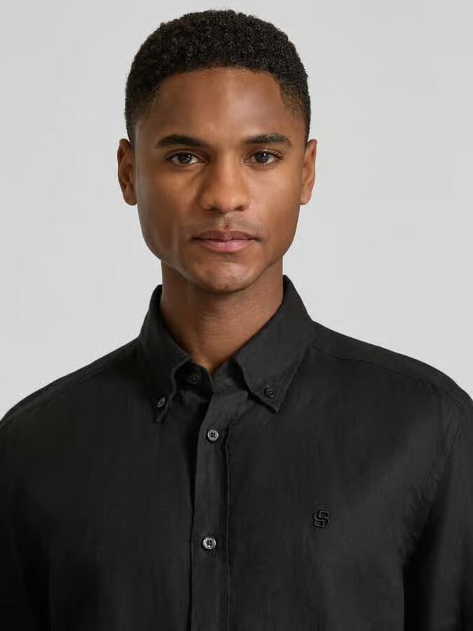 Boss regular fit vrijetijdsoverhemd van puur linnen model 'LIAM'