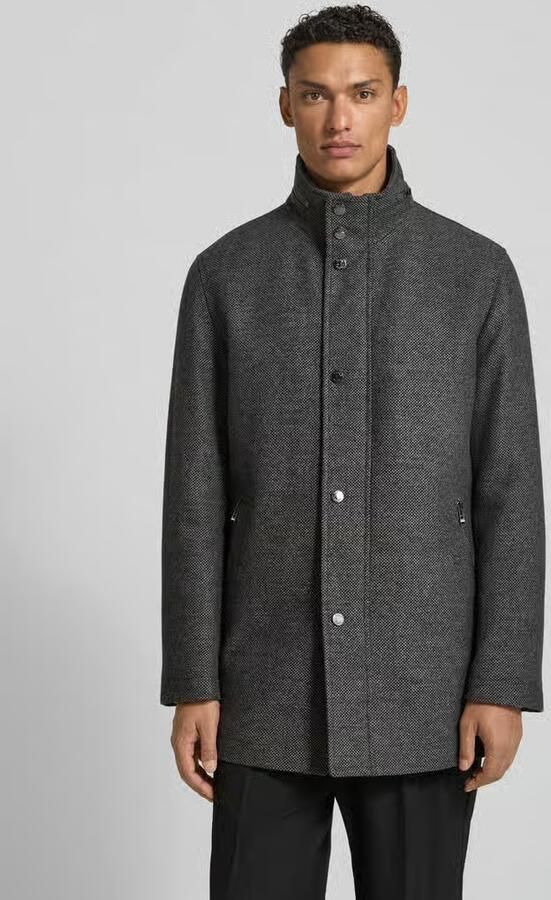 Boss Regular fit wollen lange jas met opbergbare capuchon model 'CAMRON' - Foto 2