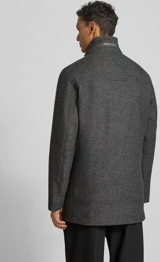 Boss Regular fit wollen lange jas met opbergbare capuchon model 'CAMRON'