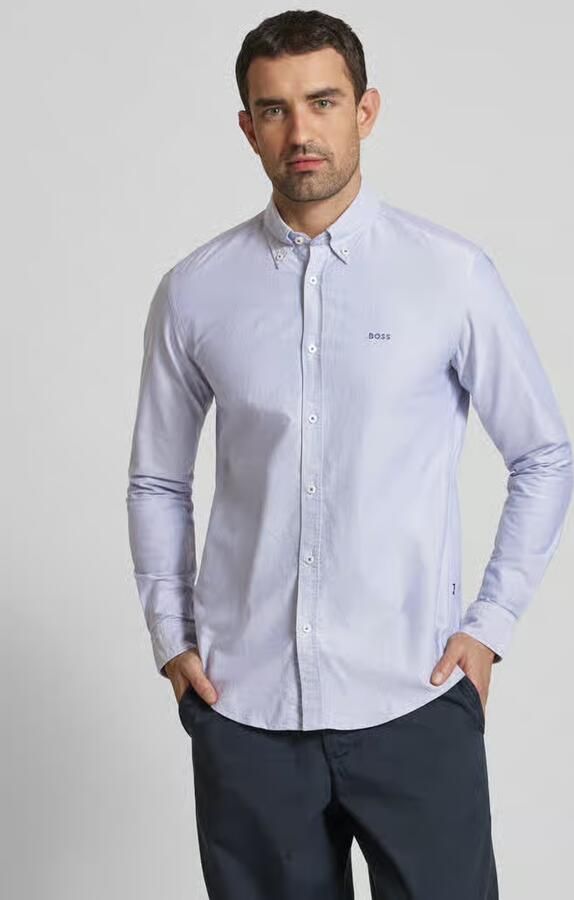 Boss Regular fit zakelijk overhemd met button-downkraag model 'Roan' - Foto 2