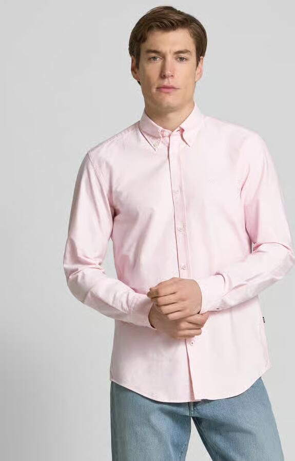 Boss Regular fit zakelijk overhemd met button-downkraag model 'Roan' - Foto 2