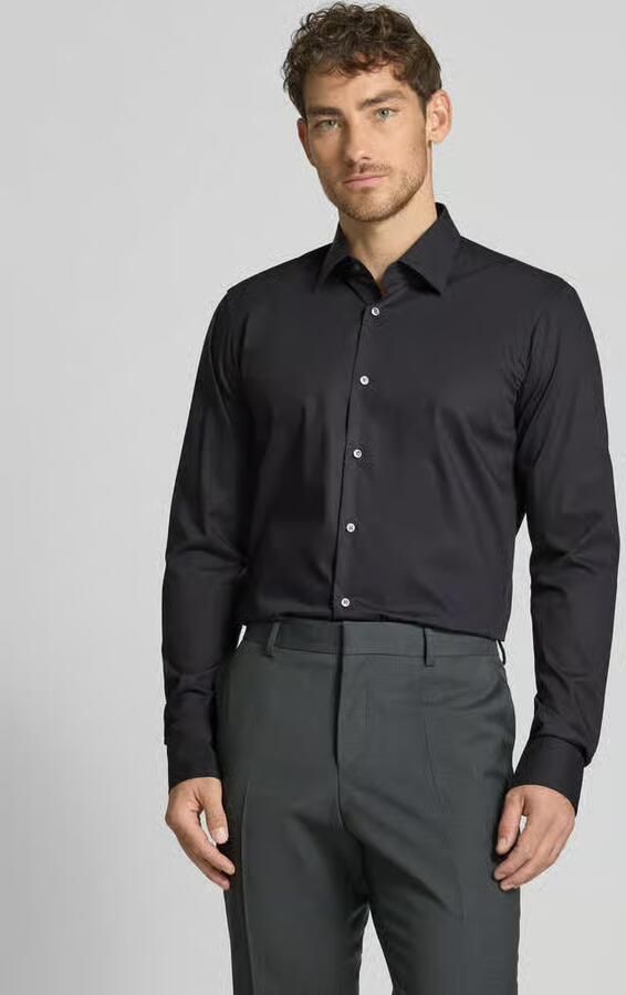Boss Regular fit zakelijk overhemd van popeline met stretch en extra lange mouwen - Foto 4