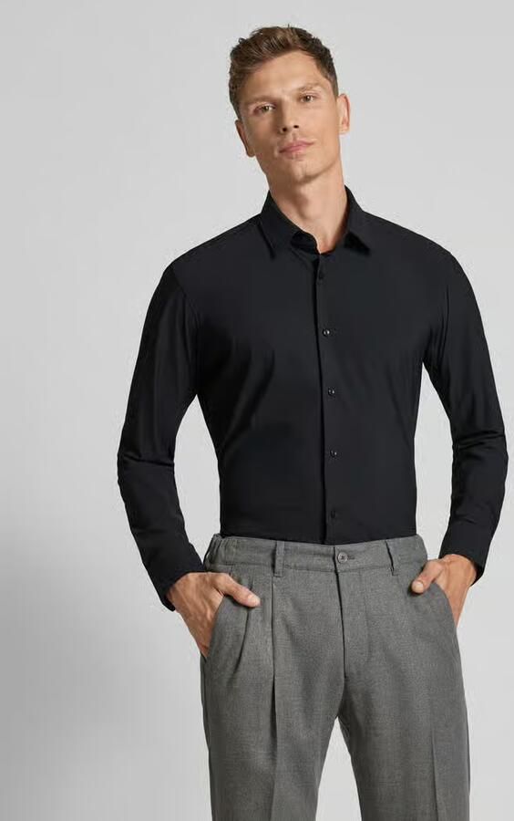 Boss Regular fit zakelijk overhemd met kentkraag - Foto 2