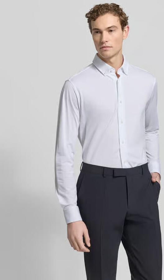Boss Regular fit zakelijk overhemd van een katoenmix - Foto 6