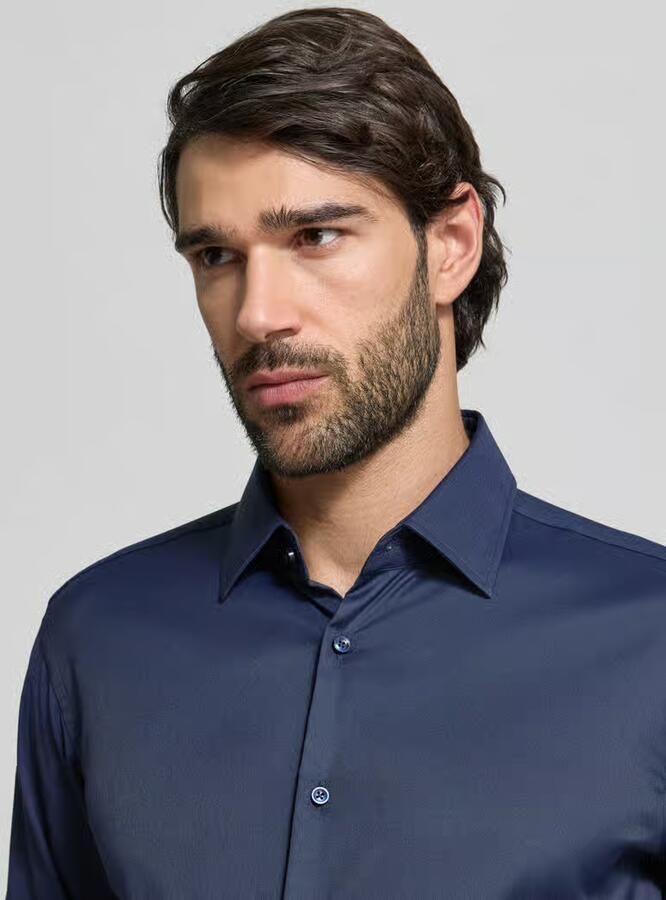 Boss Regular fit zakelijk overhemd van elastisch twill model 'P-JOE-KENT-C1-222' - Foto 2
