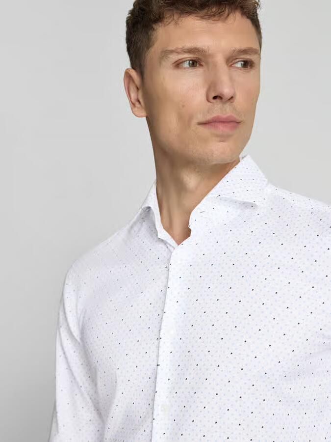 Boss regular fit zakelijk overhemd van katoenmix