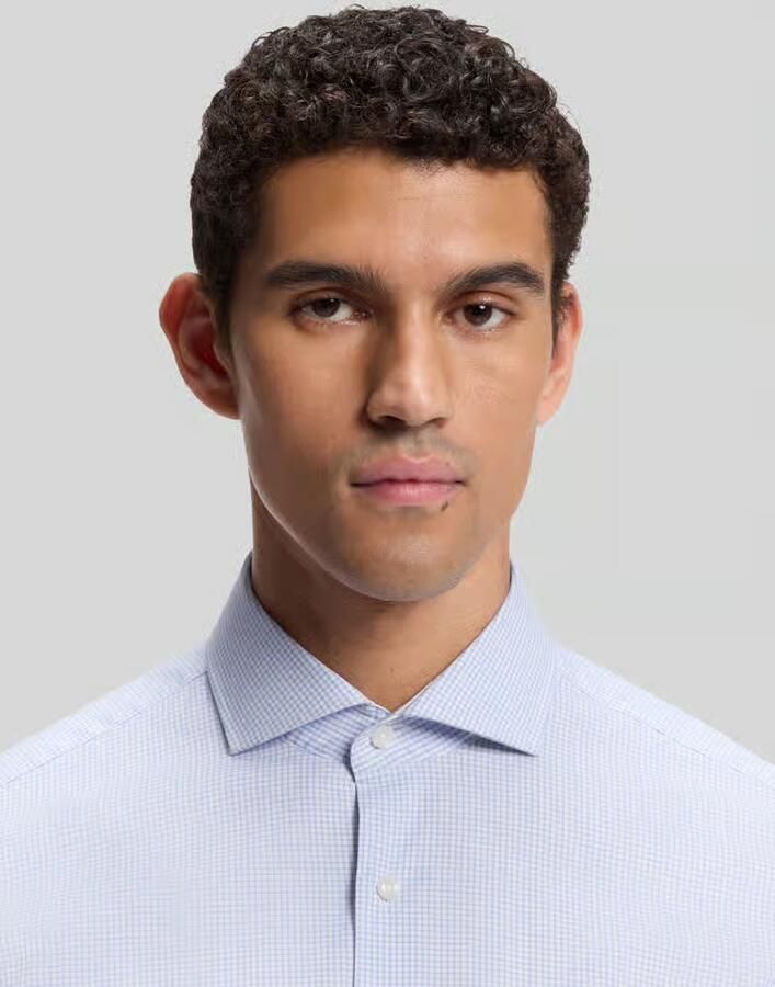 Boss regular fit zakelijk overhemd van katoenmix