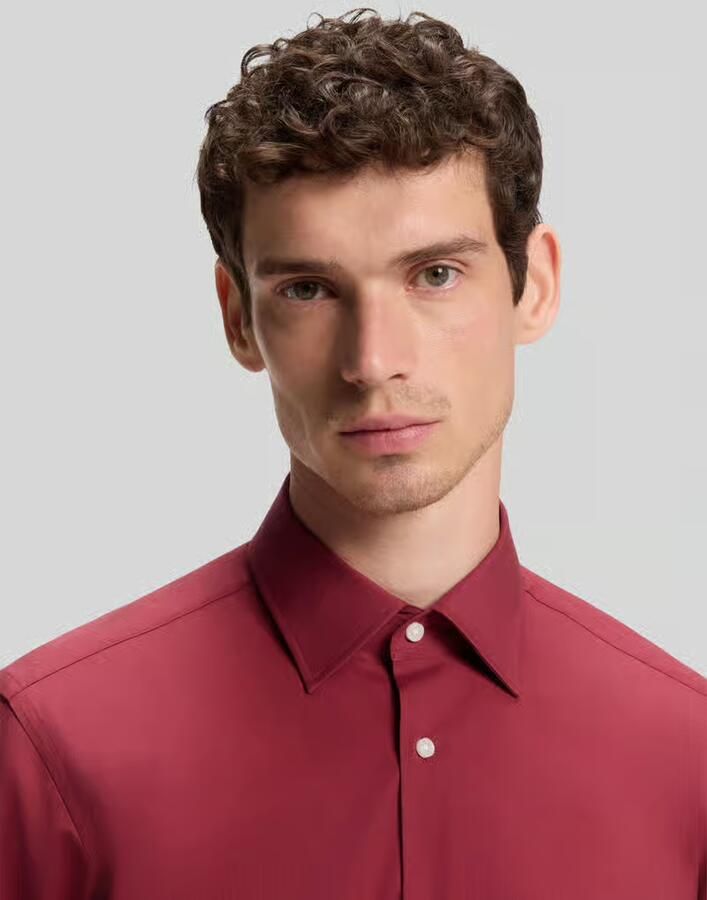 Boss regular fit zakelijk overhemd van katoenmix