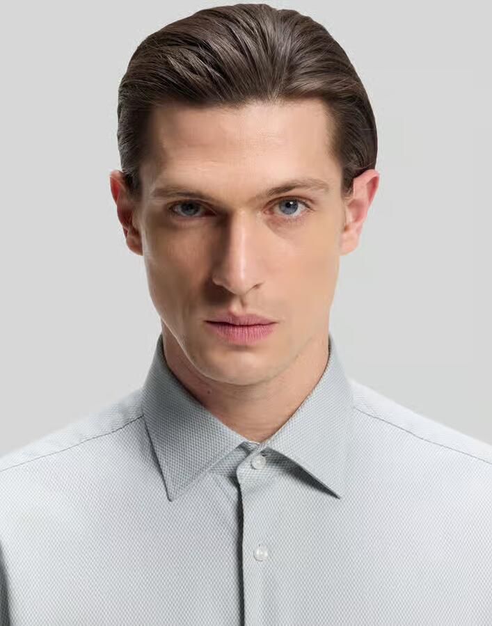 Boss regular fit zakelijk overhemd van katoenmix