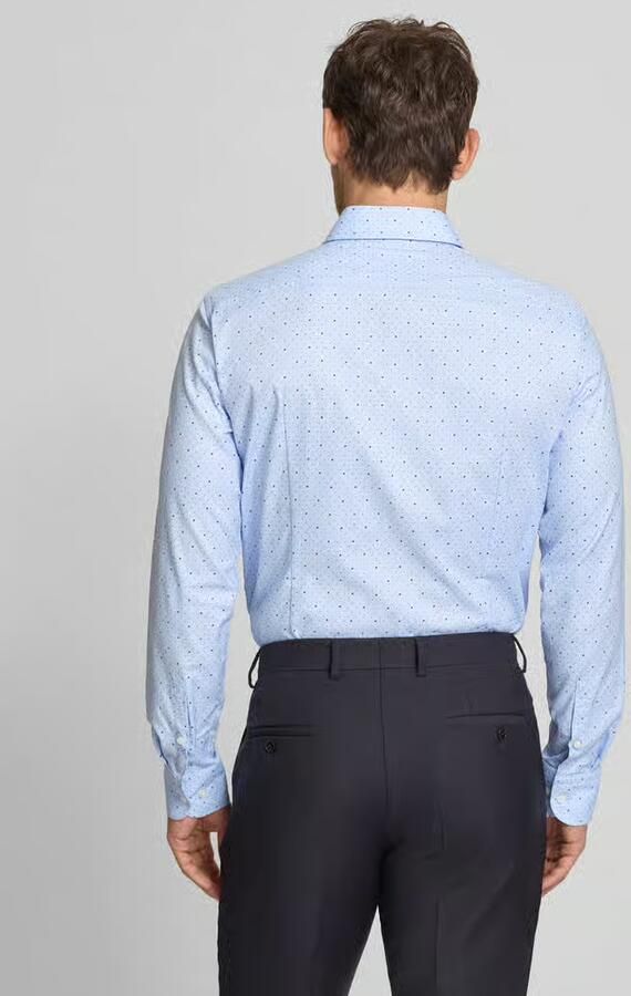 Boss regular fit zakelijk overhemd van katoenmix