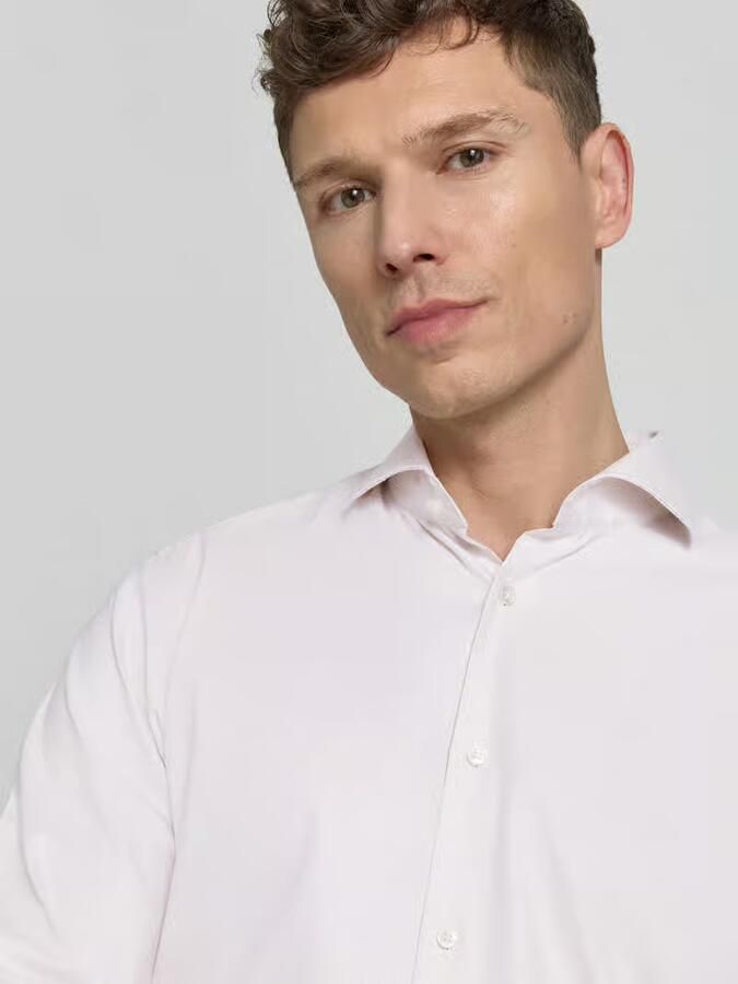 Boss regular fit zakelijk overhemd van puur katoen