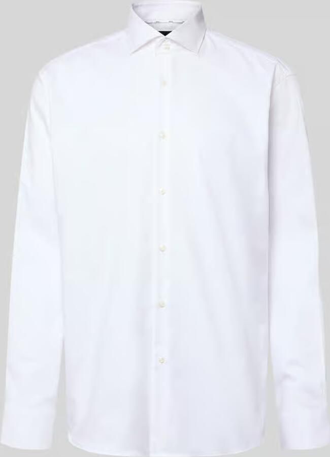 Boss Regular fit zakelijk overhemd van twill met extra lange mouw