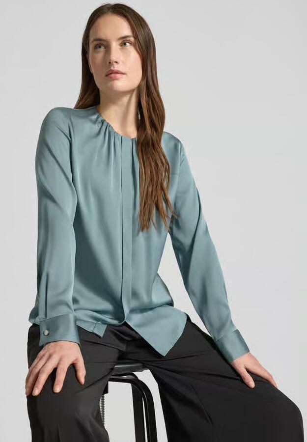 Boss Regular fit zijden blouse van zijdemix model 'BANORAH' - Foto 2
