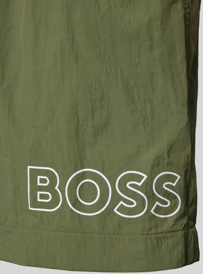 Boss regular fit zwembroek met labelprint model 'MOONEYE' - Foto 2