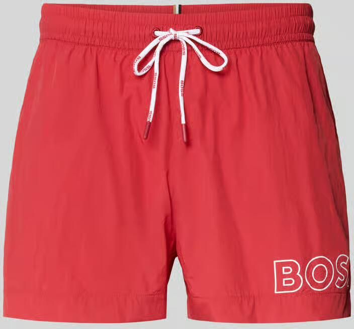 Boss regular fit zwembroek met labelprint model 'MOONEYE' - Foto 2