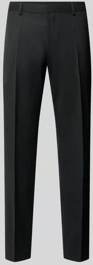 Boss Regular waist zakelijke broek van wol met bandplooi
