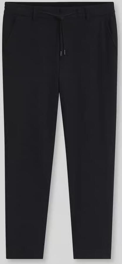 Boss Regular waist zakelijke broek van wol met tunnelkoord