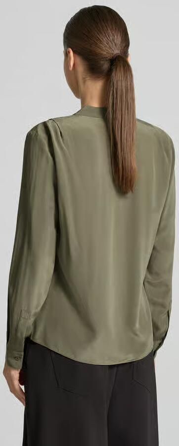 Boss relaxed fit blouse met lange mouwen van pure zijde model 'Belindina' - Foto 3