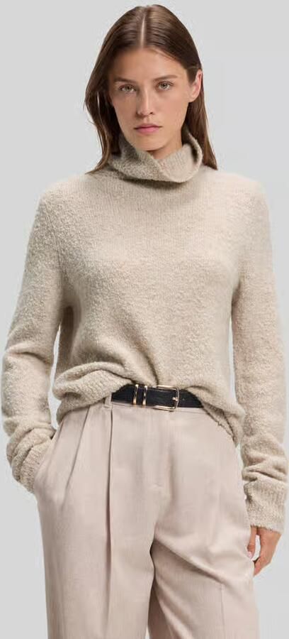 Boss relaxed fit col-pullover uit mix van scheerwol en kasjmier model 'Febisana' - Foto 3