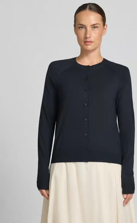 Boss relaxed fit gebreid jack van pure scheerwol model 'FONAMI' - Foto 4