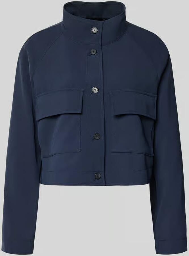 Boss Relaxed fit korte blazer met klepzakken op de borst model 'JOTANA'