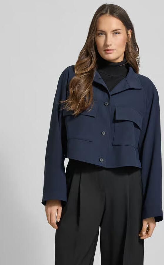 Boss Relaxed fit korte blazer met klepzakken op de borst model 'JOTANA' - Foto 4