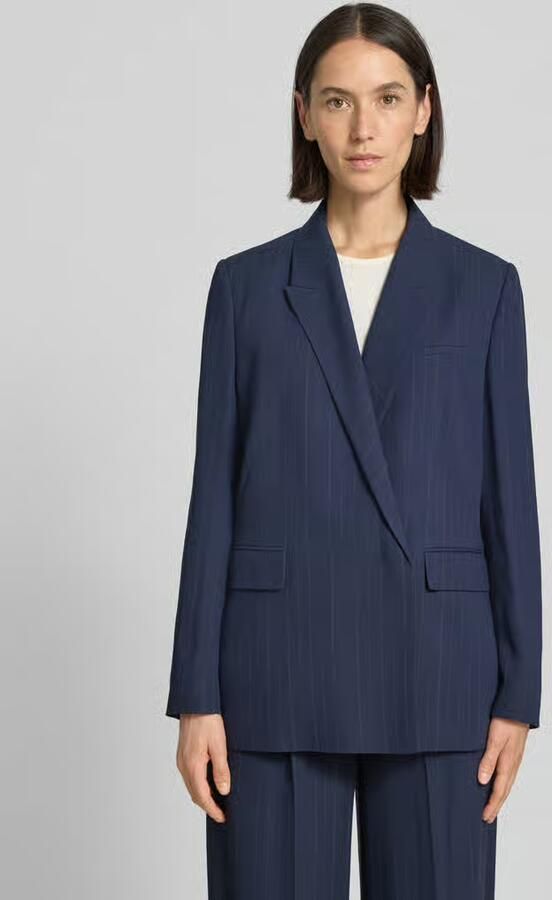 Boss Relaxed fit lange blazer met krijtstrepen - Foto 3