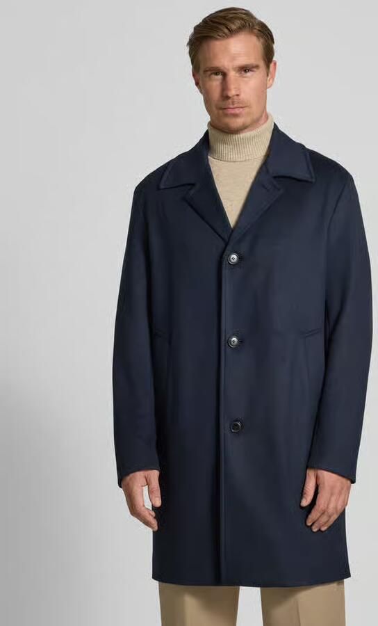 Boss Relaxed fit lange jas met reverskraag model 'CLARK'