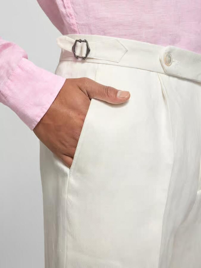 Boss Relaxed fit linnen broek van puur linnen model 'PERINO'
