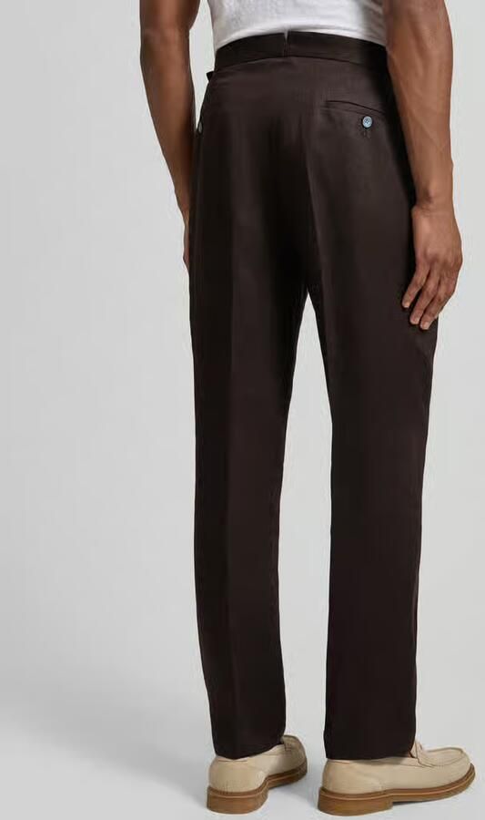 Boss Relaxed fit linnen broek van puur linnen model 'PERINO' - Foto 3