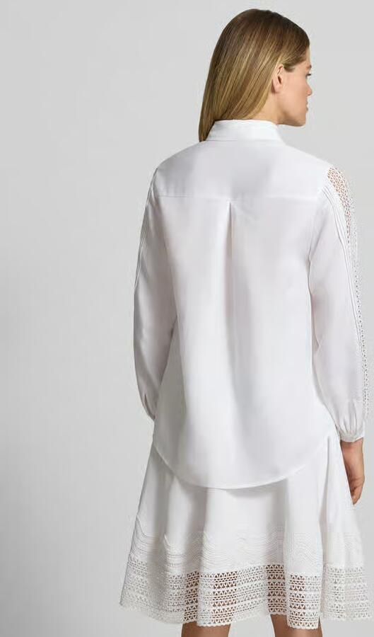 Boss relaxed fit overhemdblouse van mix van lyocell en linnen model 'BADORA' - Foto 4