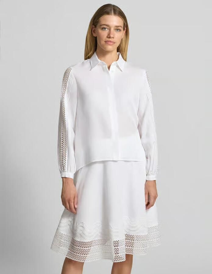 Boss relaxed fit overhemdblouse van mix van lyocell en linnen model 'BADORA' - Foto 2