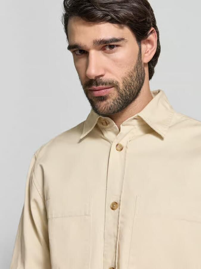 Boss Relaxed fit overhemdjack van puur katoen model 'H-OWEN-K-2PP-261' - Foto 2