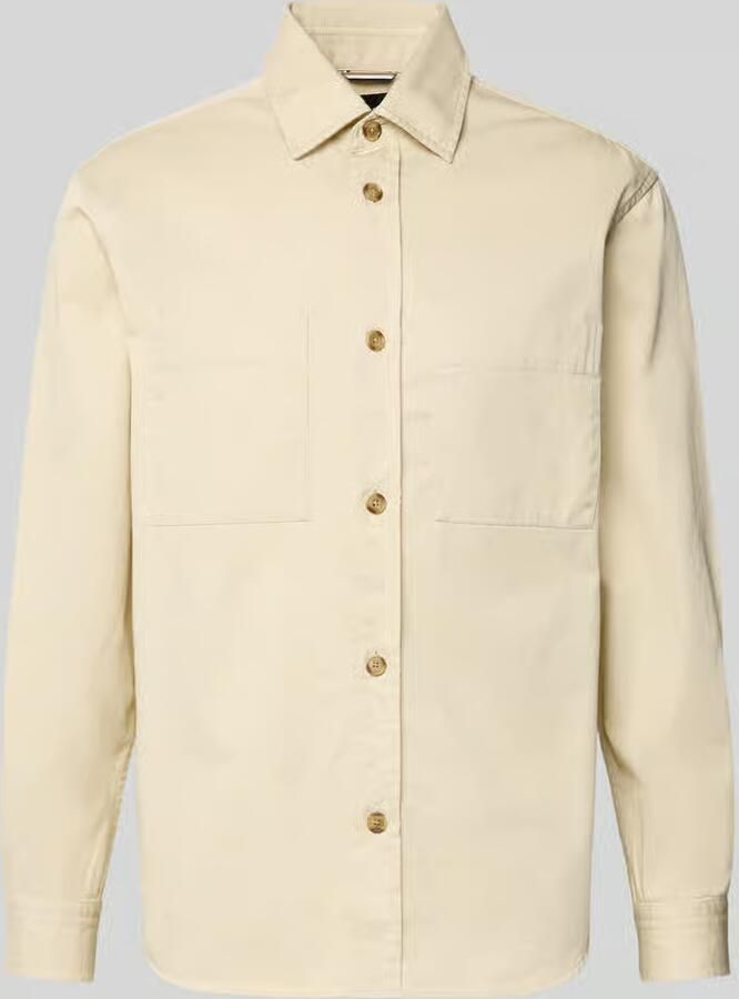 Boss Relaxed fit overhemdjack van puur katoen model 'H-OWEN-K-2PP-261'