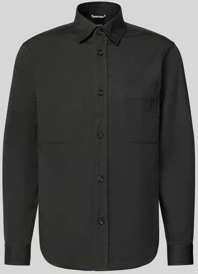 Boss Relaxed fit overhemdjack van puur katoen model 'H-OWEN-K-2PP-261'