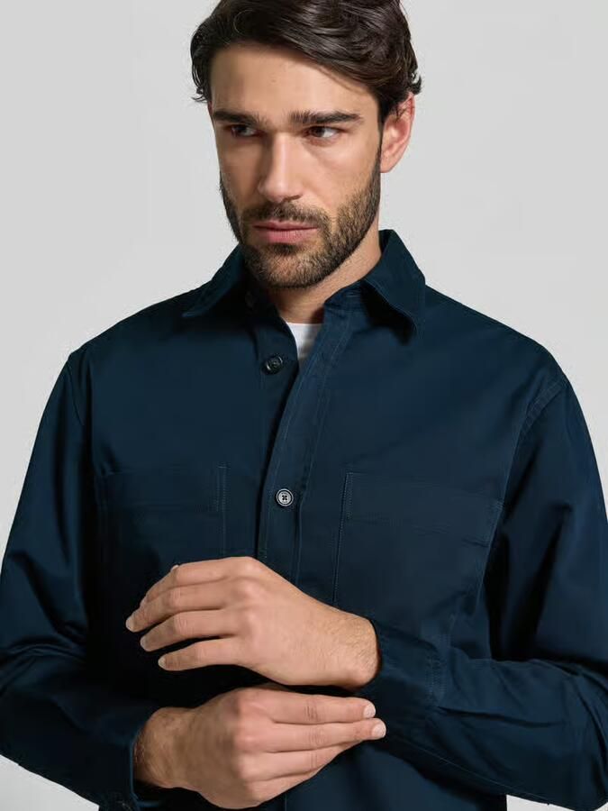 Boss Relaxed fit overhemdjack van puur katoen model 'H-OWEN-K-2PP-261' - Foto 2