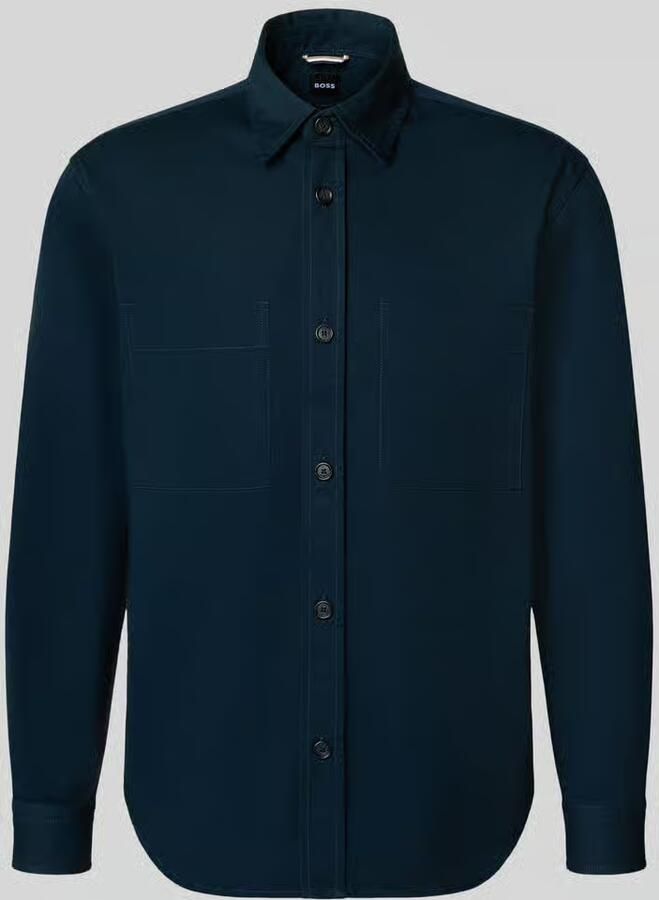 Boss Relaxed fit overhemdjack van puur katoen model 'H-OWEN-K-2PP-261'